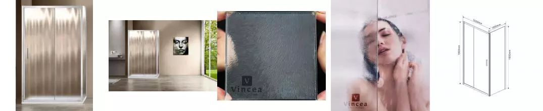 Душевой угол-ограждение «Vincea» Garda VSR-1G1015CH 150/100 шиншилла прямоугольный без поддона универсальный