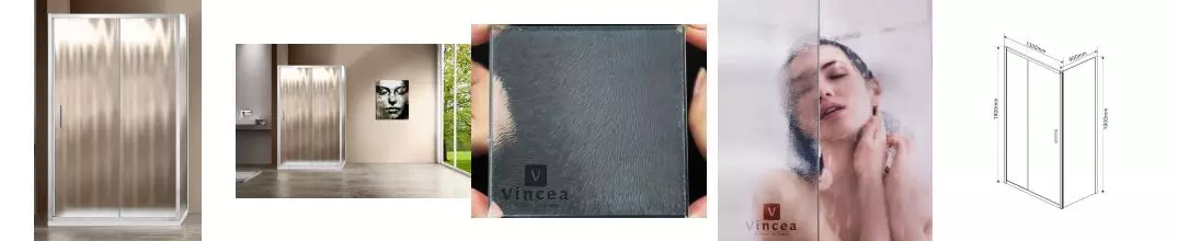 Душевой угол-ограждение «Vincea» Garda VSR-1G9013CH 130/90 шиншилла прямоугольный без поддона универсальный