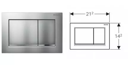 Кнопка смыва «Geberit» Omega 30 115.080.JQ.1 матовый хром/хром глянец