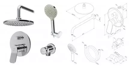 Душевая система «Am.Pm» X-Joy FB85A1RH20 хром