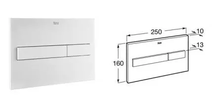 Кнопка смыва «Roca» PL7 890088207 белая матовая