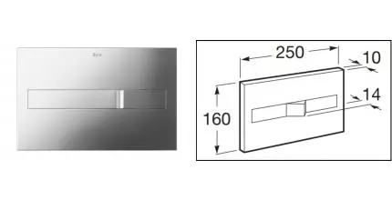 Кнопка смыва «Roca» PL2 Dual 890096001 хром