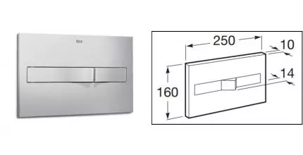 Кнопка смыва «Roca» PL2 Dual 890096002 матовый хром