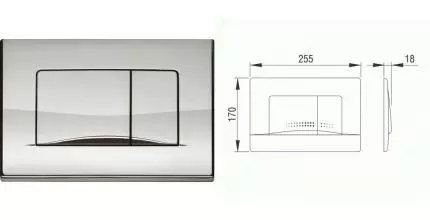 Кнопка смыва «Pestan» Fluenta Active 40006361 пластик хром Кнопка смыва «Pestan» Fluenta Active 40006361 пластик хром