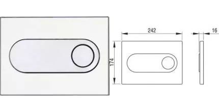 Кнопка смыва «Pestan» Fluenta Onyx 40006363 белая