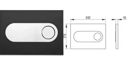 Кнопка смыва «Pestan» Fluenta Onyx 40006364 черная