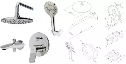 Душевая система «Am.Pm» X-Joy FB85A10020 хром
