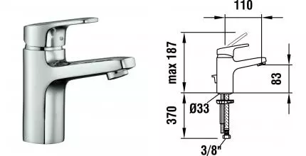 Смеситель для раковины «Laufen» Citypro 3119510041101 хром Смеситель для раковины «Laufen» Citypro 3119510041101 хром