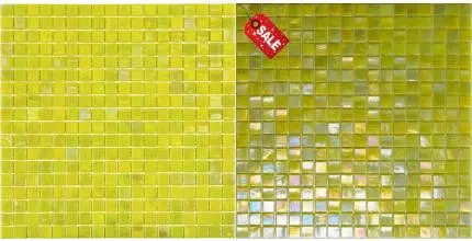 Напольная мозаика «Alma» Flicker 29,5x29,5 ND910 желтый, зеленый