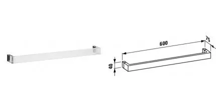 Полотенцедержатель «Laufen» Kartell By Laufen 3813320840001 на стену прозрачный/хром