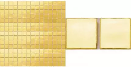 Напольная мозаика «Alma» Golden Mean GM & GMC 32,7x32,7 GM01 желтое золото