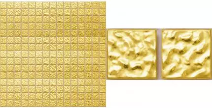 Напольная мозаика «Alma» Golden Mean GM & GMC 32,7x32,7 GM02 желтое золото