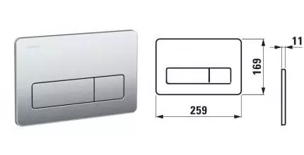 Кнопка смыва «Laufen» AW2 Inox 8.9566.2.000.000.1 металл матовый хром