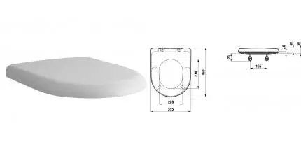 Сиденье для унитаза «Laufen» Pro 893955 антибактериальное покрытие дюропласт белое