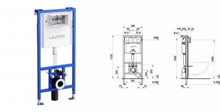 Инсталляция для унитаза «Laufen» Lis CW1 8.9466.0.000.000.1