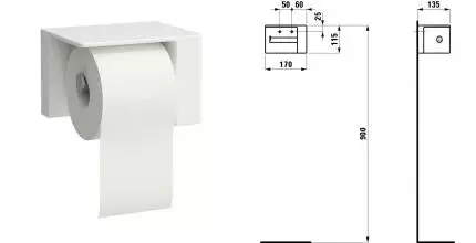 Держатель для туалетной бумаги «Laufen» Val 8722810000001 на стену белый