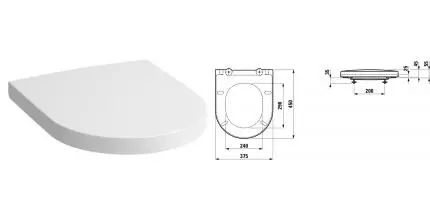 Сиденье для унитаза «Laufen» Sonar 893341 дюропласт с микролифтом белое матовое