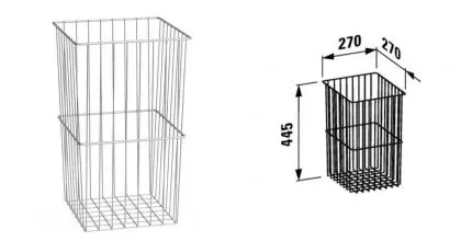 Корзина для белья «Laufen» Base навесной хром · Base, Laufen, 4930201100001