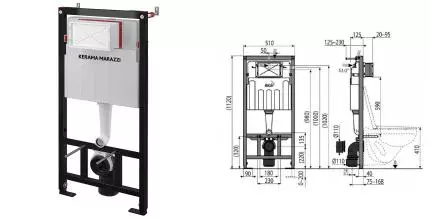 Инсталляция для унитаза «Kerama Marazzi» AM101\1120KM