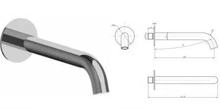 Излив к смесителю «Aquanet» Static AF330-98C 23,4 хром