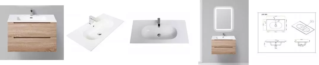 Тумба с раковиной «Belbagno» Etna 80 (Love 80 LOV-800-LVB) подвесная Rovere Bianco