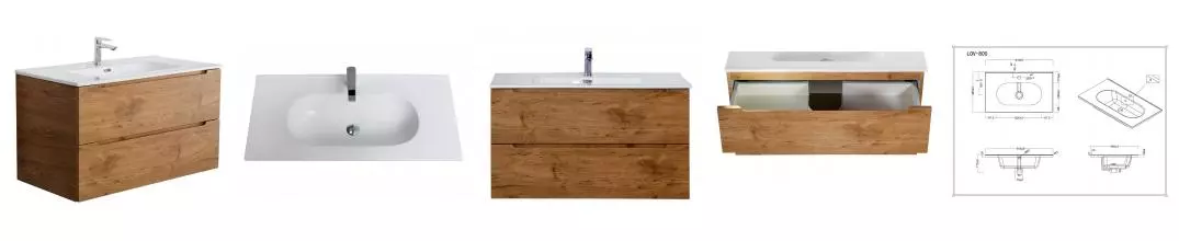 Тумба с раковиной «Belbagno» Etna 80 (Love 80 LOV-800-LVB) подвесная Rovere Nature