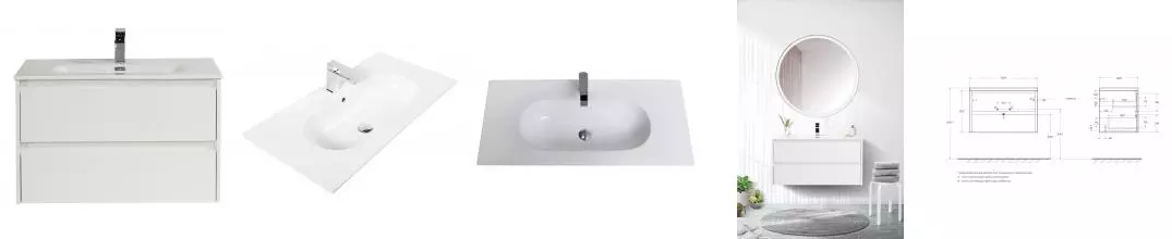 Тумба с раковиной «Belbagno» Kraft 80 (Love 80 LOV-800-LVB) подвесная Bianco Opaco