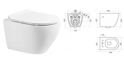 Подвесной унитаз безободковый «Belbagno» Sfera-R BB513CH белый (BB2111SC) с сиденьем дюропласт с микролифтом Подвесной унитаз безободковый «Belbagno» Sfera-R BB513CH белый (BB2111SC) с сиденьем дюропласт с микролифтом