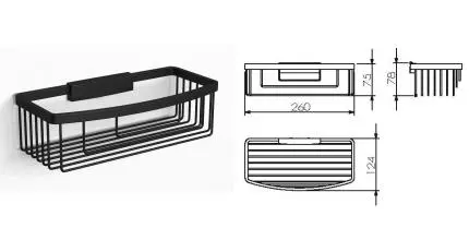 Мыльница «Langberger» Black Edition 2360T-BPC на стену чёрная Мыльница «Langberger» Black Edition 2360T-BPC на стену чёрная
