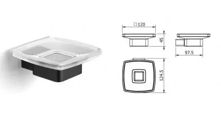 Мыльница «Langberger» Black Edition 11315A-BP на стену чёрная Мыльница «Langberger» Black Edition 11315A-BP на стену чёрная