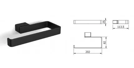 Полотенцедержатель «Langberger» Black Edition 11338A-BP на стену чёрный Полотенцедержатель «Langberger» Black Edition 11338A-BP на стену чёрный