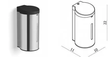 Дозатор для мыла «Langberger» 75169 на стену хром/чёрный Дозатор для мыла «Langberger» 75169 на стену хром/чёрный