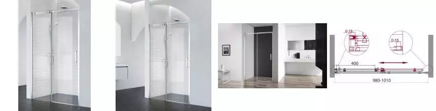 Душевая дверь «Belbagno» ACQUA-BF-1-100-C-Cr 100/195 прозрачная/хром универсальная Душевая дверь «Belbagno» ACQUA-BF-1-100-C-Cr 100/195 прозрачная/хром универсальная