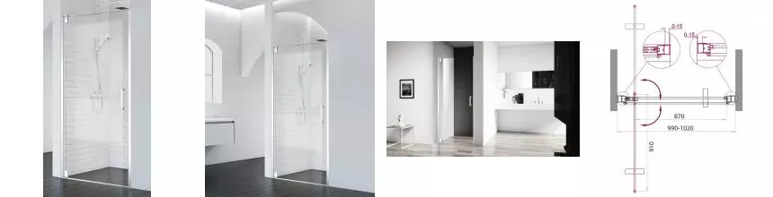 Душевая дверь «Belbagno» MARMI-B-1-100-C-Cr 100/195 прозрачная/хром универсальная Душевая дверь «Belbagno» MARMI-B-1-100-C-Cr 100/195 прозрачная/хром универсальная