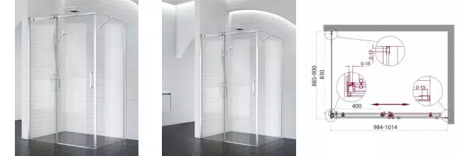 Душевой угол-ограждение «Belbagno» ACQUA-AH-1-100/90-C-Cr 100/90 прозрачный/хром прямоугольный без поддона универсальный Душевой угол-ограждение «Belbagno» ACQUA-AH-1-100/90-C-Cr 100/90 прозрачный/хром прямоугольный без поддона универсальный