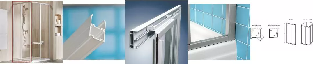 Душевой уголок SRV2-75 195 S профиль белый, стекло прозрачное Transparent