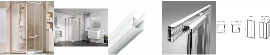 Душевой уголок SRV2-80 S 195 профиль сатин, стекло прозрачное Transparent