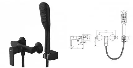 Смеситель для душа «Lemark» Ursus LM7203BL чёрный Смеситель для душа «Lemark» Ursus LM7203BL чёрный