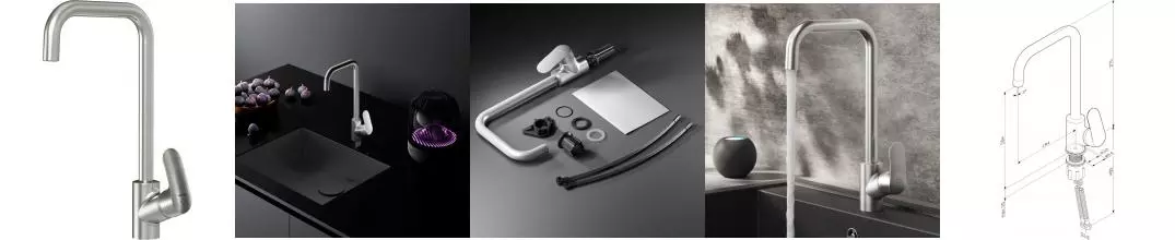 Смеситель для кухонной мойки «Am.Pm» Like F8006011 сатин