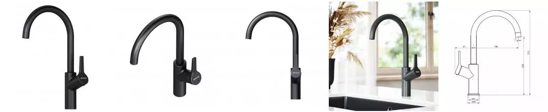 Смеситель для кухонной мойки «Damixa» Eclipse DX310720300 чёрный Смеситель для кухонной мойки «Damixa» Eclipse DX310720300 чёрный