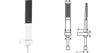 Душевой гарнитур «Hansgrohe» Rainfinity 26856700 белый матовый Душевой гарнитур «Hansgrohe» Rainfinity 26856700 белый матовый