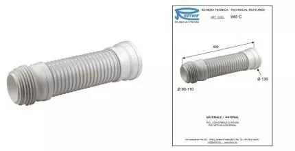 Гофра для унитаза «Remer» RR 945C Гофра для унитаза «Remer» RR 945C