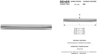 Отвод для раковины или мойки «Remer» RR150 D32мм 100см Отвод для раковины или мойки «Remer» RR150 D32мм 100см