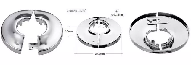 Отражатель «Remer» RR 132  1/2" разъемный хром