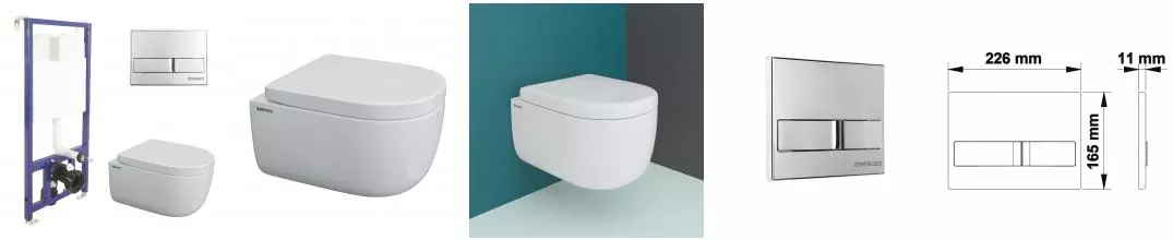 Комплект инсталляция с унитазом, крышкой и кнопкой смыва «Berges Wasserhaus» Ego Rimless 043231 безободковый белый Комплект инсталляция с унитазом, крышкой и кнопкой смыва «Berges Wasserhaus» Ego Rimless 043231 безободковый белый