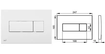 Кнопка смыва «AlcaPlast» M370 белая