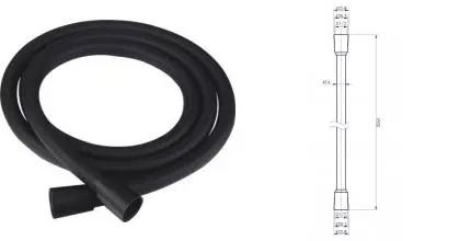 Душевой шланг «Cezares» CZR-FMD-150-NOP 150 см чёрный матовый