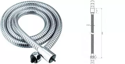 Душевой шланг «Cezares» CZR-FMM-200-01 200 см хром