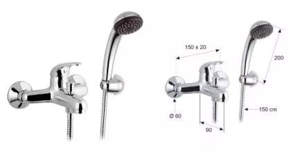 Смеситель для ванны «Remer» 35 F02 2 хром Смеситель для ванны «Remer» 35 F02 2 хром