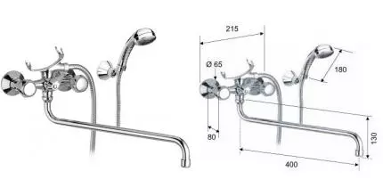 Смеситель для ванны «Remer» Export ex04CAce хром